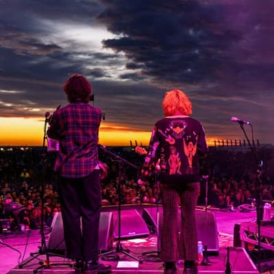 Sun steals show as gates reopen at rain-soaked festival