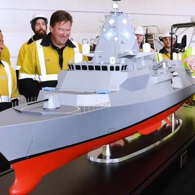 Troubled frigate build under way after landmark service