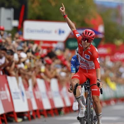 Pogacar survives scare, earns hat-trick of Vuelta wins