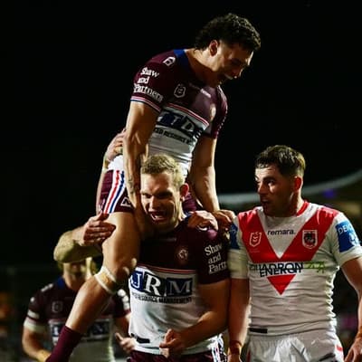 Manly flog Dragons to keep life in rollercoaster season