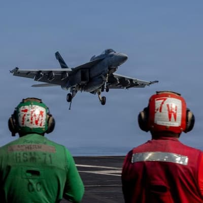 US strikes Iranian rocket launchers in Strait of Hormuz