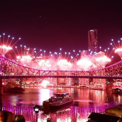 Fireworks spectacular lights Australia's Olympic city