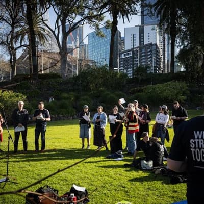 Arts worker protest is a show stopper at theatres venue