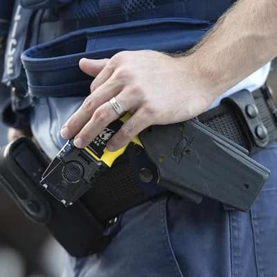 Man punched, tasered by cop after three-vehicle crash