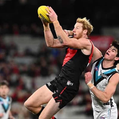 Bombers ruck Phillips faces AFL scrutiny over high bump