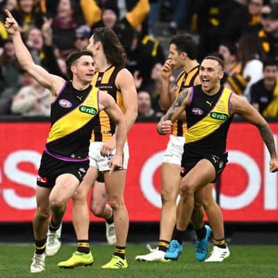 Richmond sneak past Hawks in spectacular AFL comeback