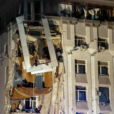 Apartments, security service hit in Ukraine's Dnipro