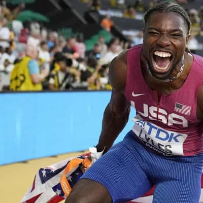 Lyles wins men's 100m gold in Budapest