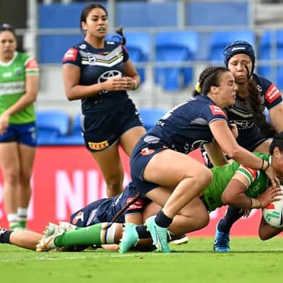 Canberra thrash Cowboys to keep NRLW finals hopes alive