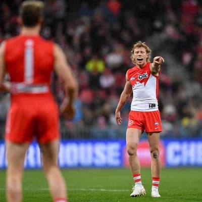 Swans' Mad Monday ends in shoulder surgery for Mills