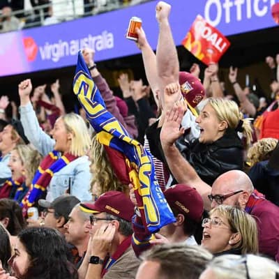 Lions' relocation up in air as AFL boss lands in Qld