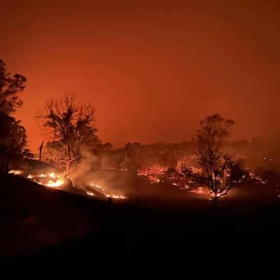 Fire-generated thunderstorm, erratic winds fuels blaze
