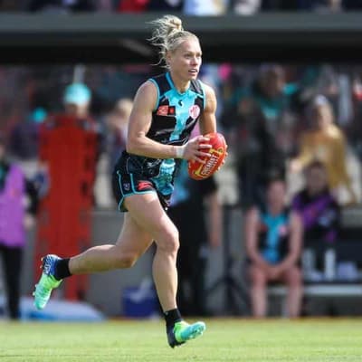 Port trounce Giants in farewell for AFLW great Phillips