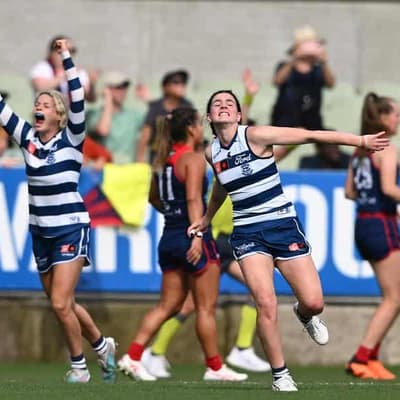 Cats hang on to beat Demons in AFLW semi-final