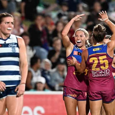 Lions fend off plucky Cats, advance to AFLW decider