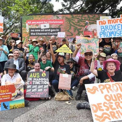 Protesters take stand against fracking in outback